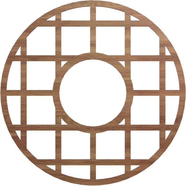 Ekena Millwork O'Neal Wood Fretwork Pierced Ceiling Medallion, Walnut, 24"OD x 8 3/4"ID x 1/4"T CMWP24X24X0250ONWA - main